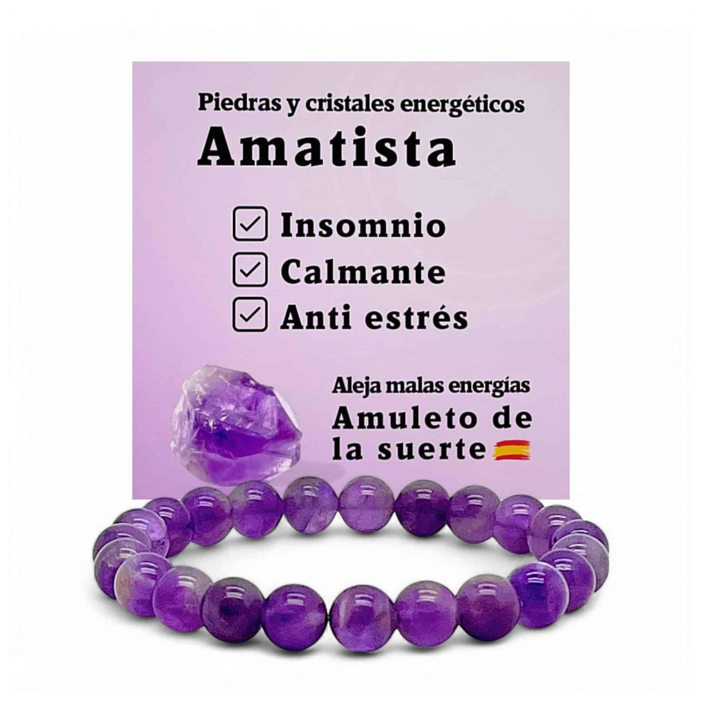 Unisex Natural Stone Floral Pattern Stretch Bracelet