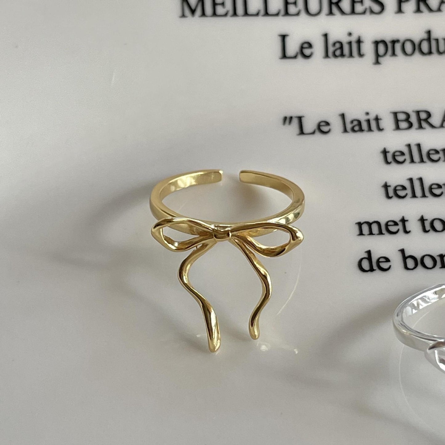 Anello da Donna Minimalista con Fiocco in Argento Sterling 925