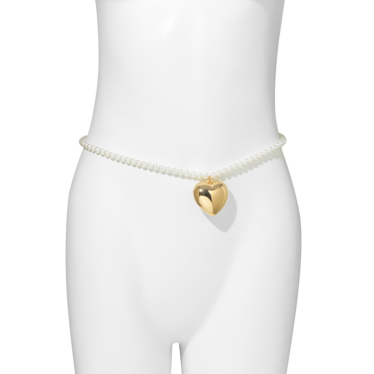 Catenella da vita con nappe e ciondolo a forma di cuore colorato minimalista da donna con chiusura a moschettone