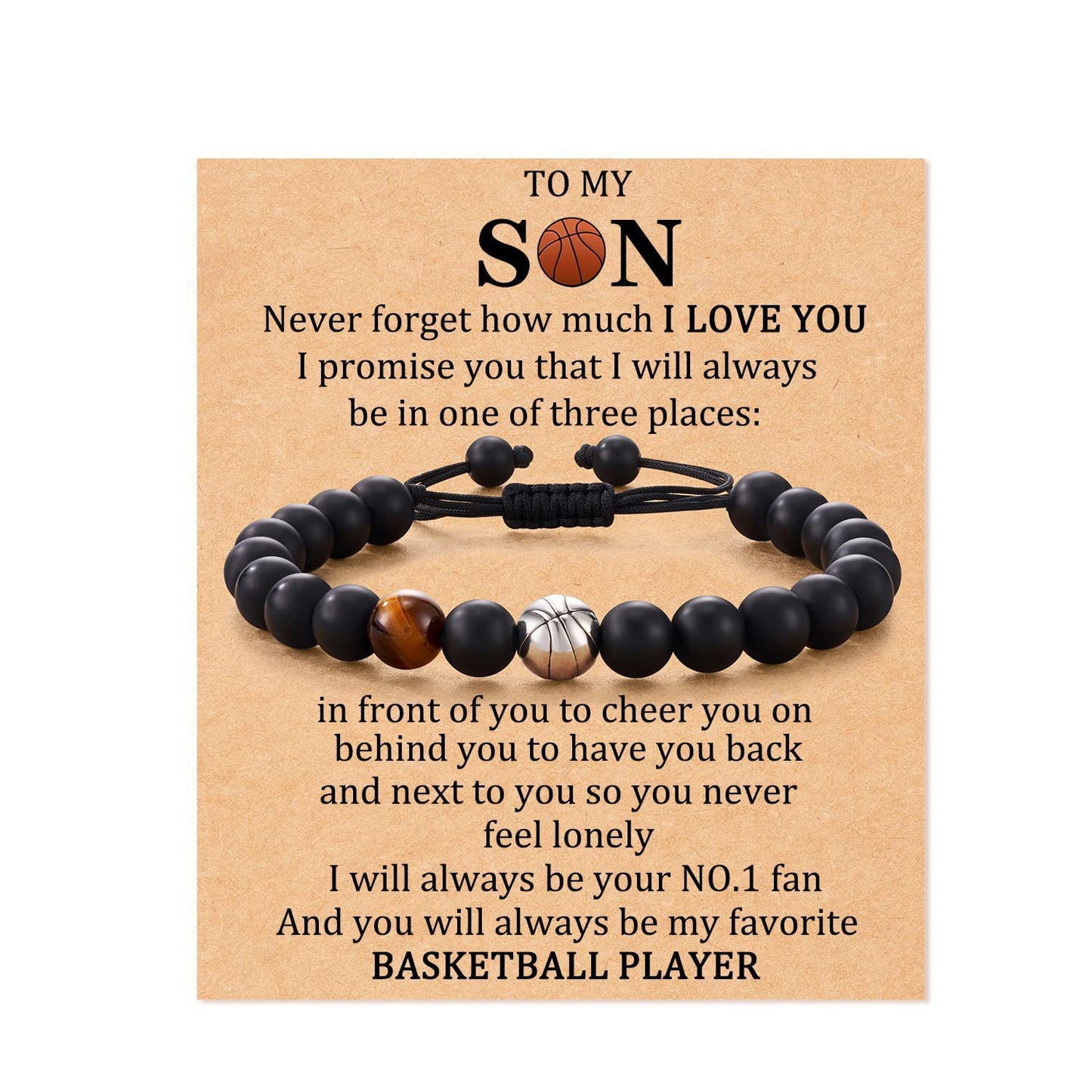 Sporty Matte Geometric Tiger Eye Agate Beaded Bracelet for Men Women