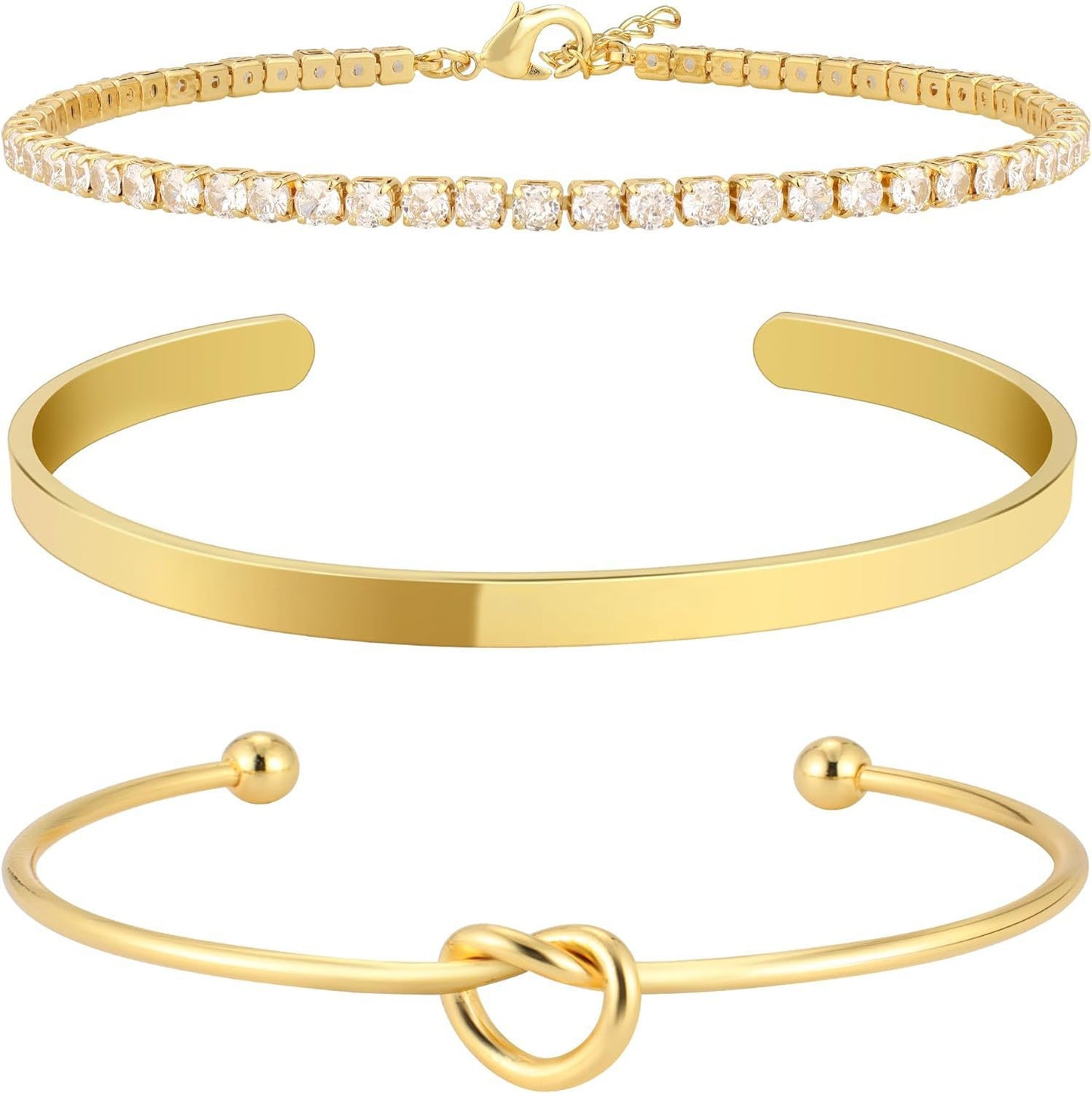 Bohemian Minimalist Geometric Plated Alloy Cuban Link Chain Pearl Bracelet Set for Women