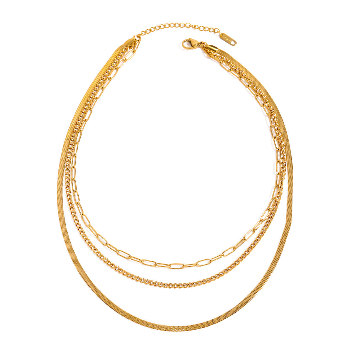 Collana da Donna in Acciaio Inossidabile Placcato con Geometrie, Estetica Minimalista di Lusso e Dettagli a Linea Delicata