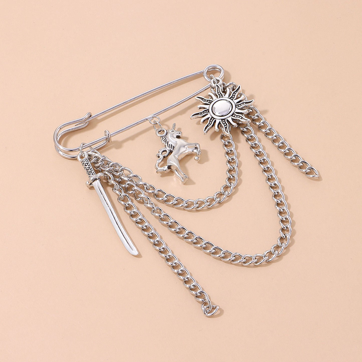 Punk Animal Alloy Brooch Fashionable Unisex Pin Jewelry for Men Women