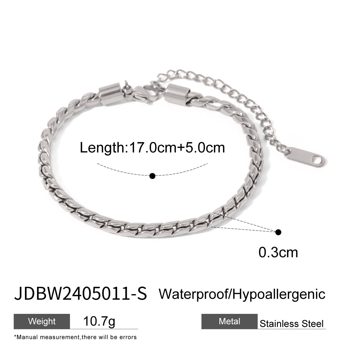 Minimalist Cold Style 18K Gold Plated 3mm Snake Chain Stainless Steel Necklace for Women and Men