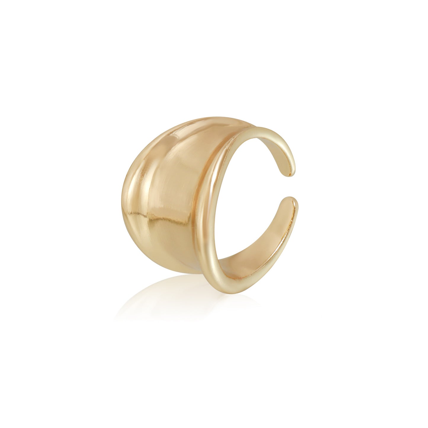 Minimalist Geometric Rhinestone Plated Alloy Adjustable Ring for Women