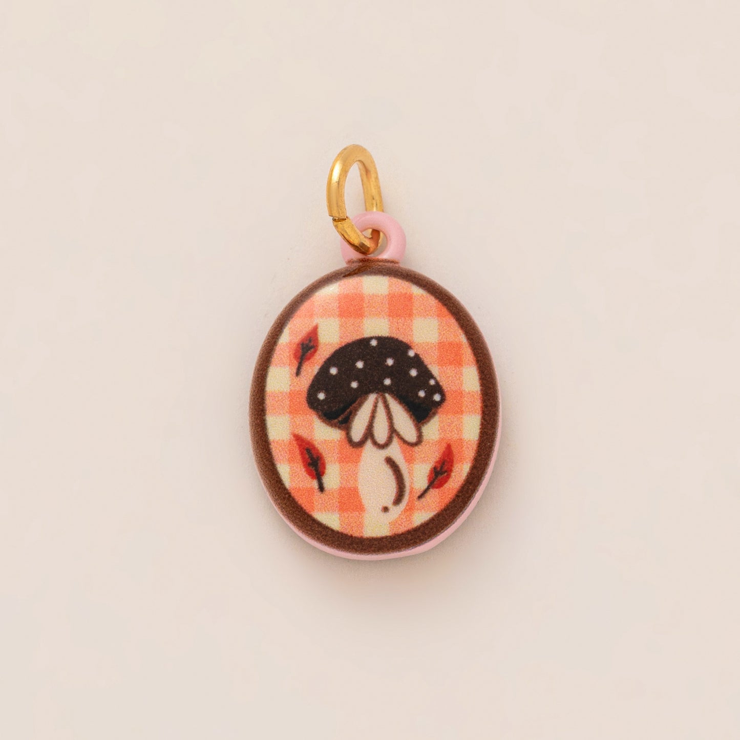 Vintage 18K Gold Plated Drip Oil Brass Pendant Charm Bar for Women