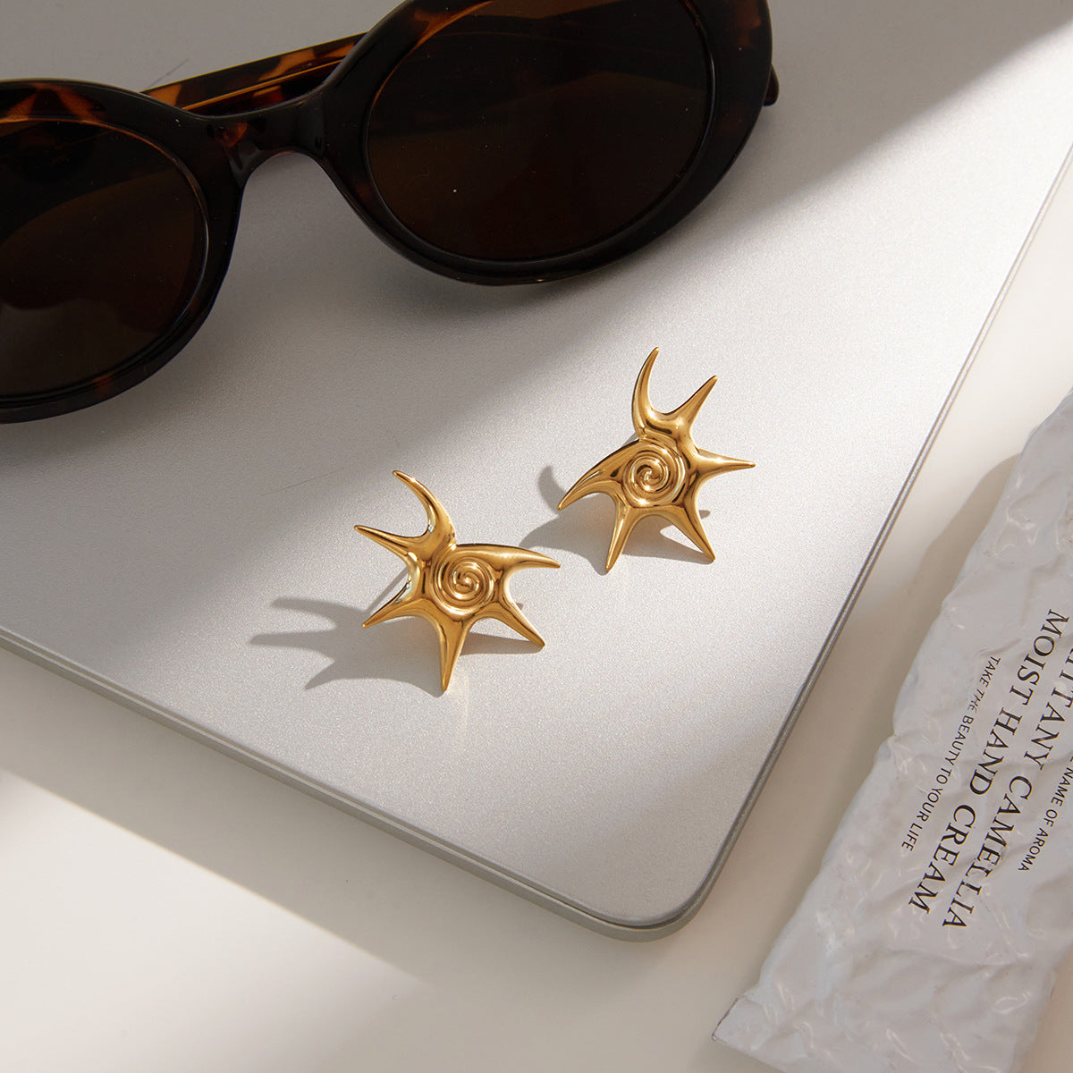 Luxury Star Stainless Steel Plated Earrings for Women