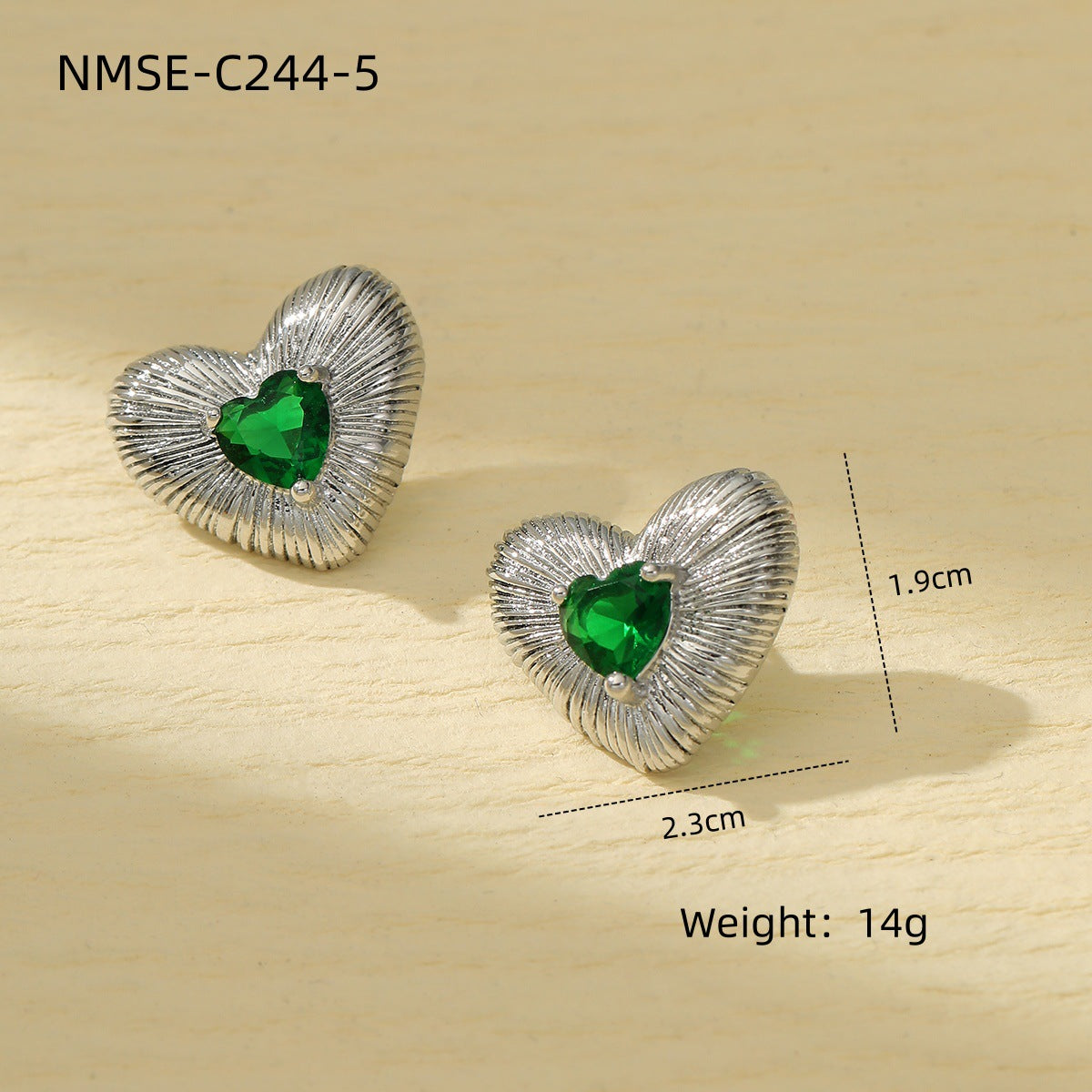 Pendientes de Acero de Titanio con Forma de Corazón Estilo Corte Francés Elegante con Incrustaciones de Zirconia Chapados para Mujer