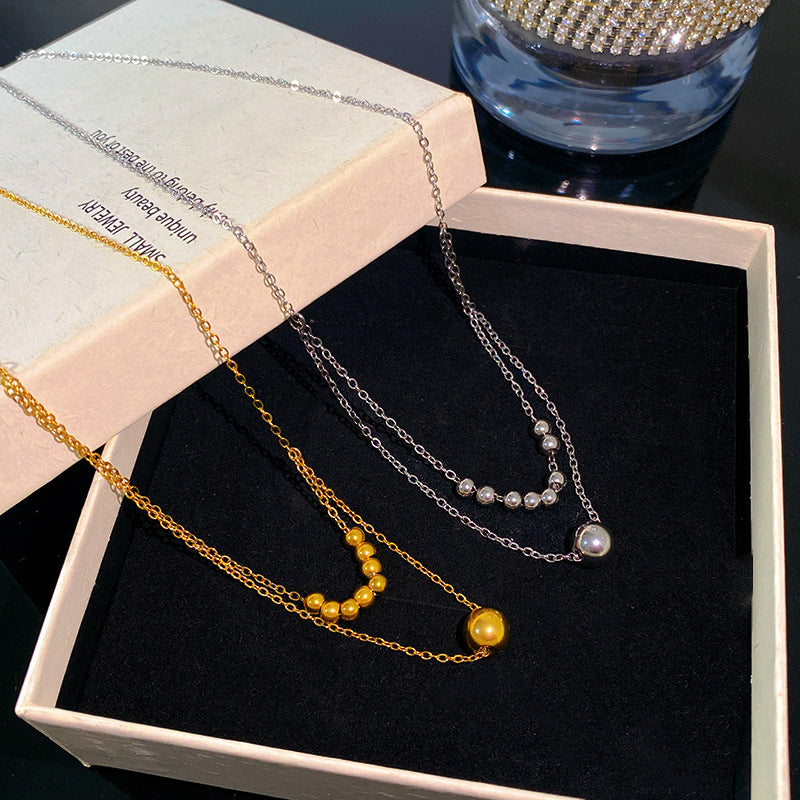 Sporty Sweet Round Fruit Design Titanium Steel Plated Brass Pendant Cable Chain Necklace for Unisex