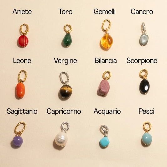 Collana PVD con Ciondolo Rotondo in Acciaio Inossidabile Placcato Oro 18K Vintage con Pietra Portafortuna di Dicembre Charm Bar Fai da Te