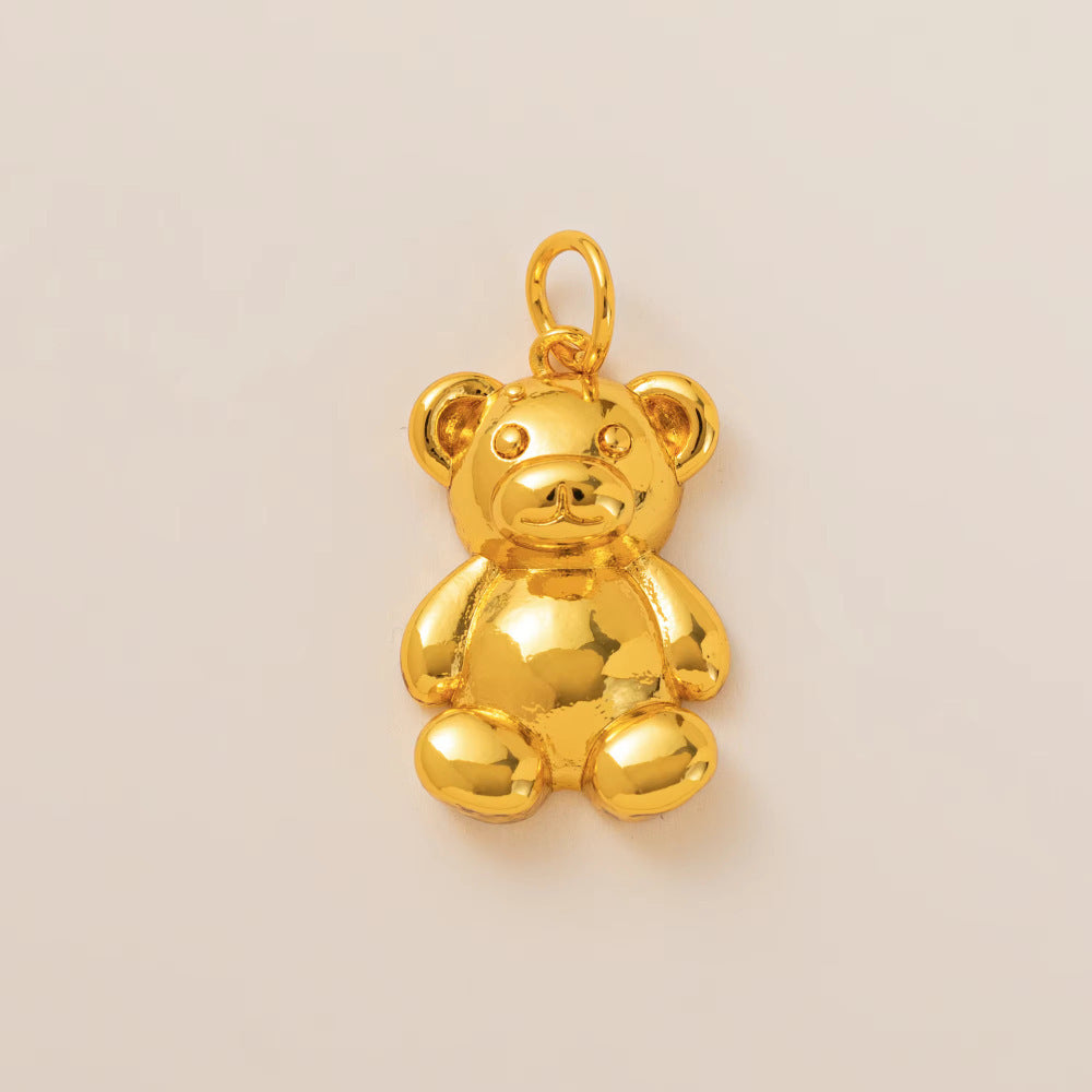 Minimalist Luxury 18K Gold Plated Brass Animal Pendant Charm Bar Corn Chain Necklace Unisex Jewelry Accessories