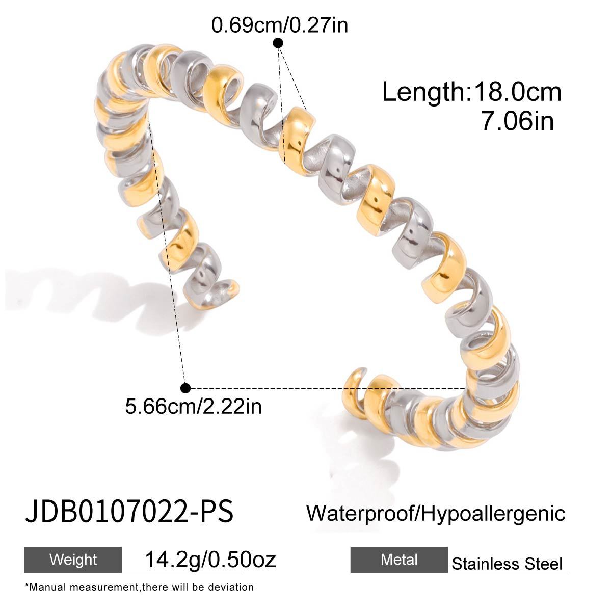 Pulsera rígida abierta geométrica de acero de titanio con diseño de cable de teléfono, accesorio de moda de acero inoxidable electrochapado para mujer