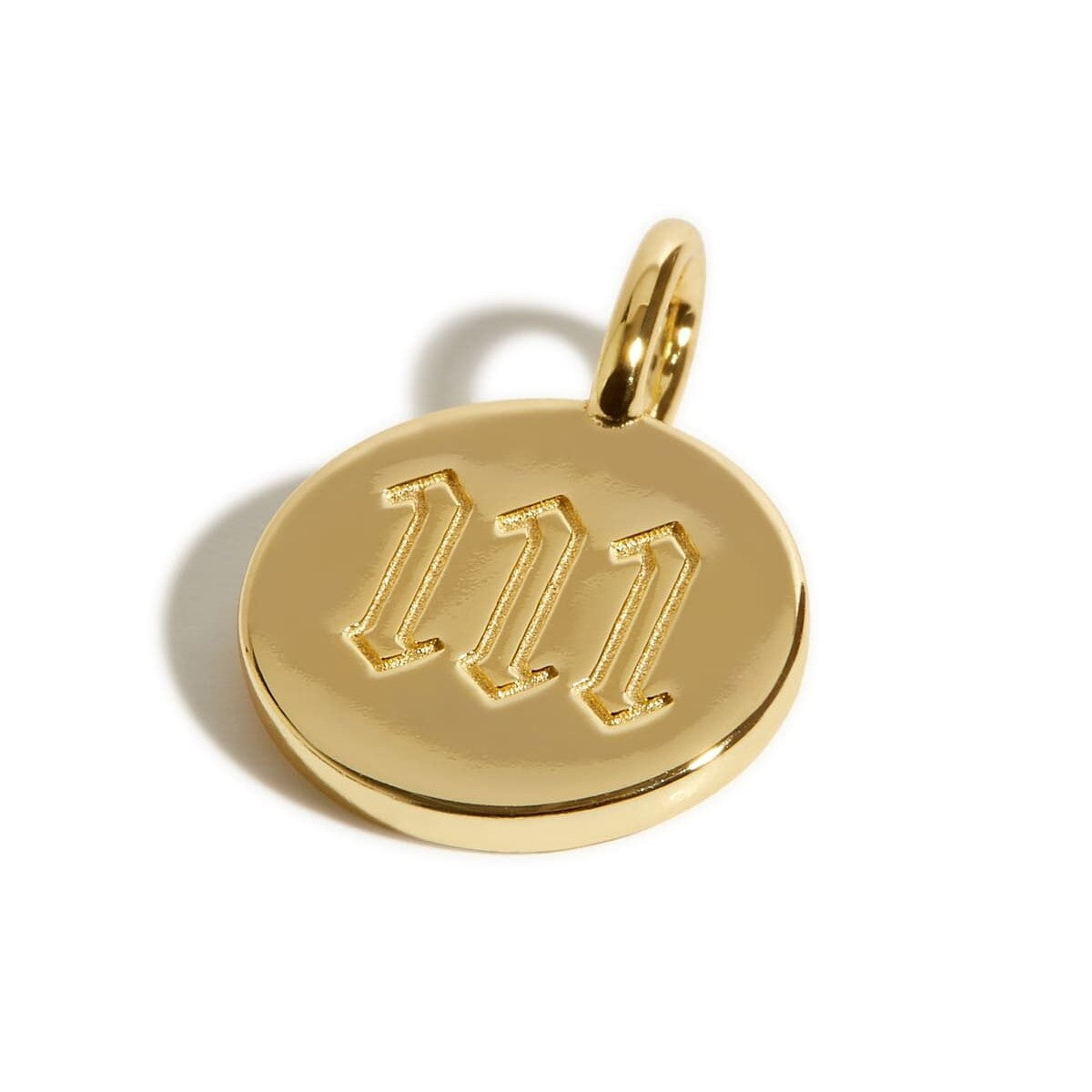 Minimalist 18K Gold Plated Stainless Steel Angel Number Letter Charm Bar with Cable Chain