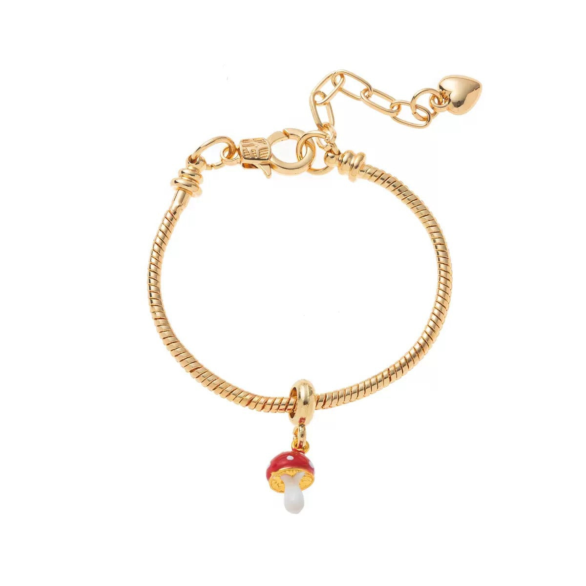 Bracciale da donna in acciaio inossidabile con ciondolo a goccia di olio colorato ed elegante a forma di frutta