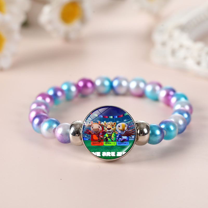 Geometric Crystal Beaded Bracelet Unisex Fashion Jewelry