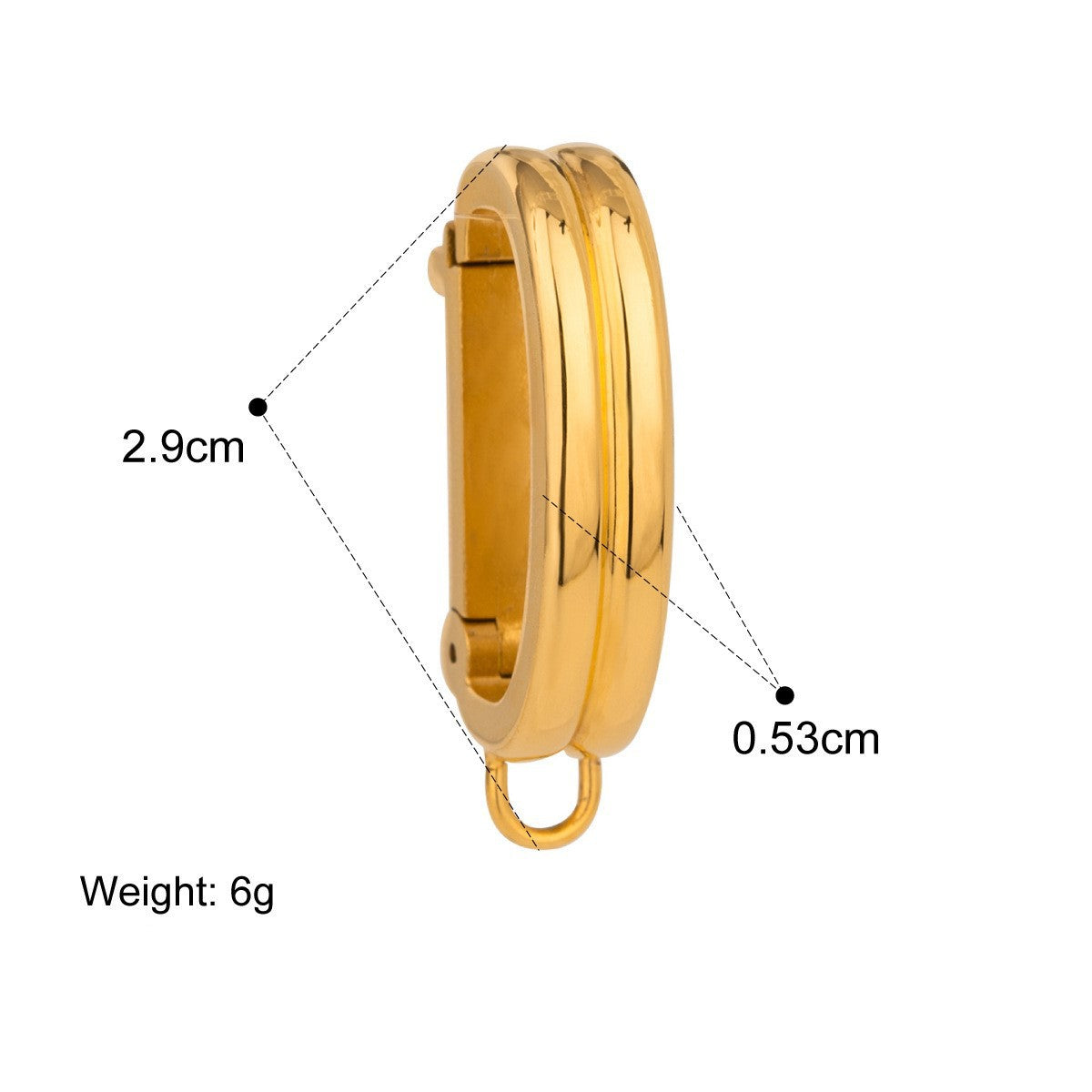 18K Gold Plated Stainless Steel Titanium Steel Bikini Charm Bar Connector