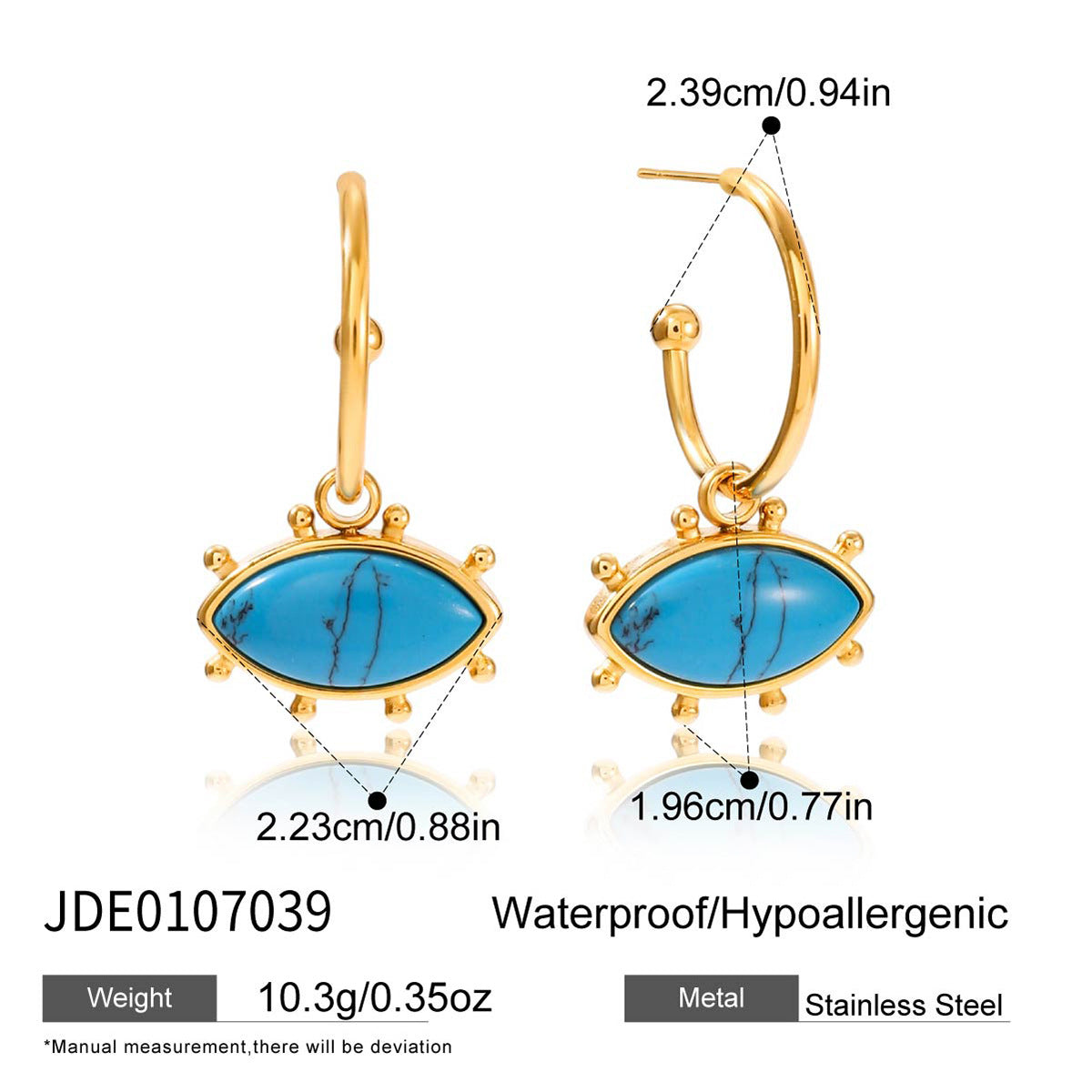 Collana Croce da Donna di Lusso in Acciaio al Titanio Placcato Oro 18K con Zirconi