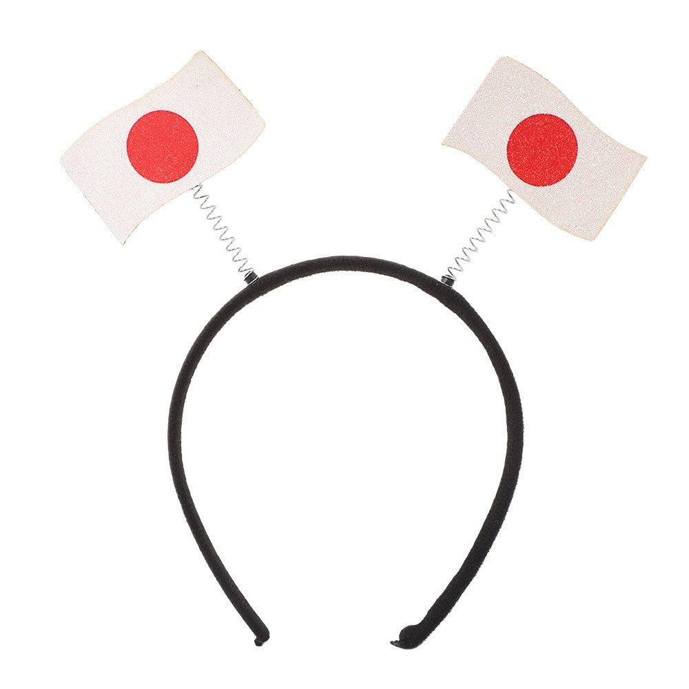 Fascia per capelli con bandiera nazionale in plastica dal design moderno e minimalista, per tifosi, feste e decorazioni, unisex