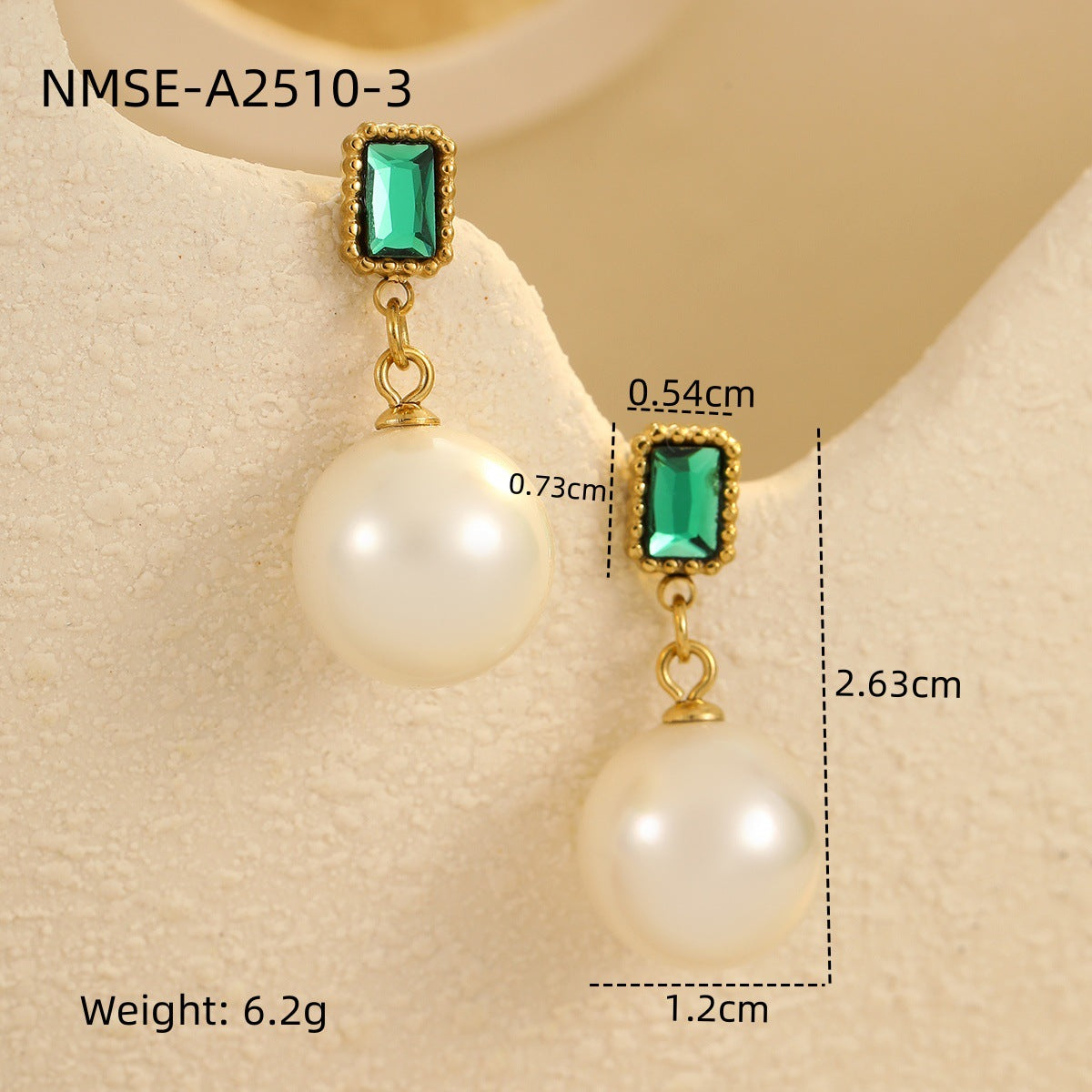 Orecchini da donna alla moda in acciaio inossidabile con motivi floreali e geometrici, intarsi di strass e placcatura in oro