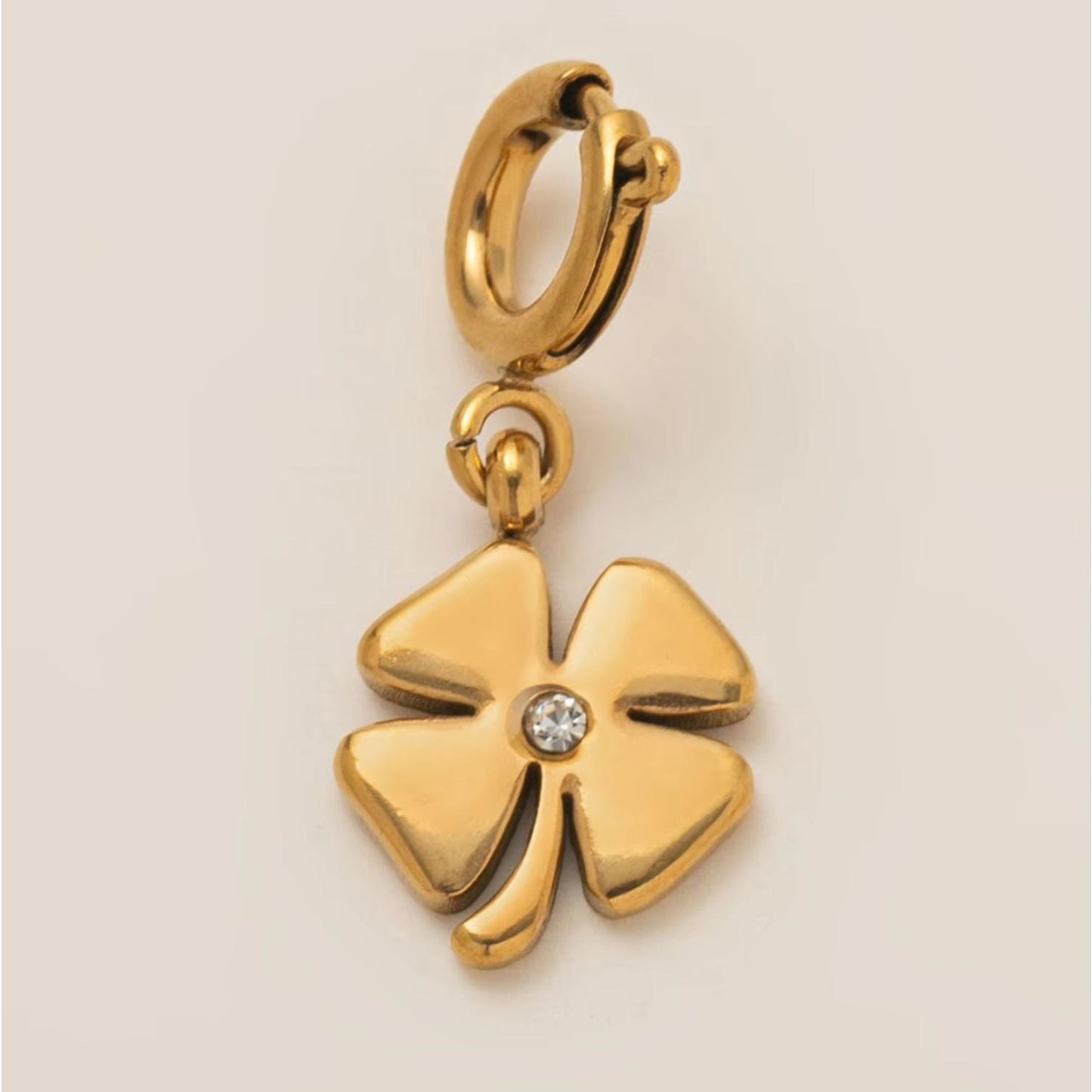 Vintage 18K Gold Plated Titanium Steel Heart Geometric Pendant Necklace with Cable Chain for Unisex DIY Charm Bar