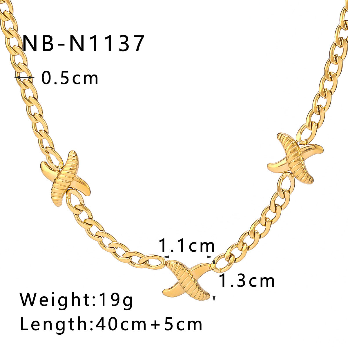 Geometric Shape Stainless Steel Necklace and Bracelet Set with 18K Gold Plating for Women