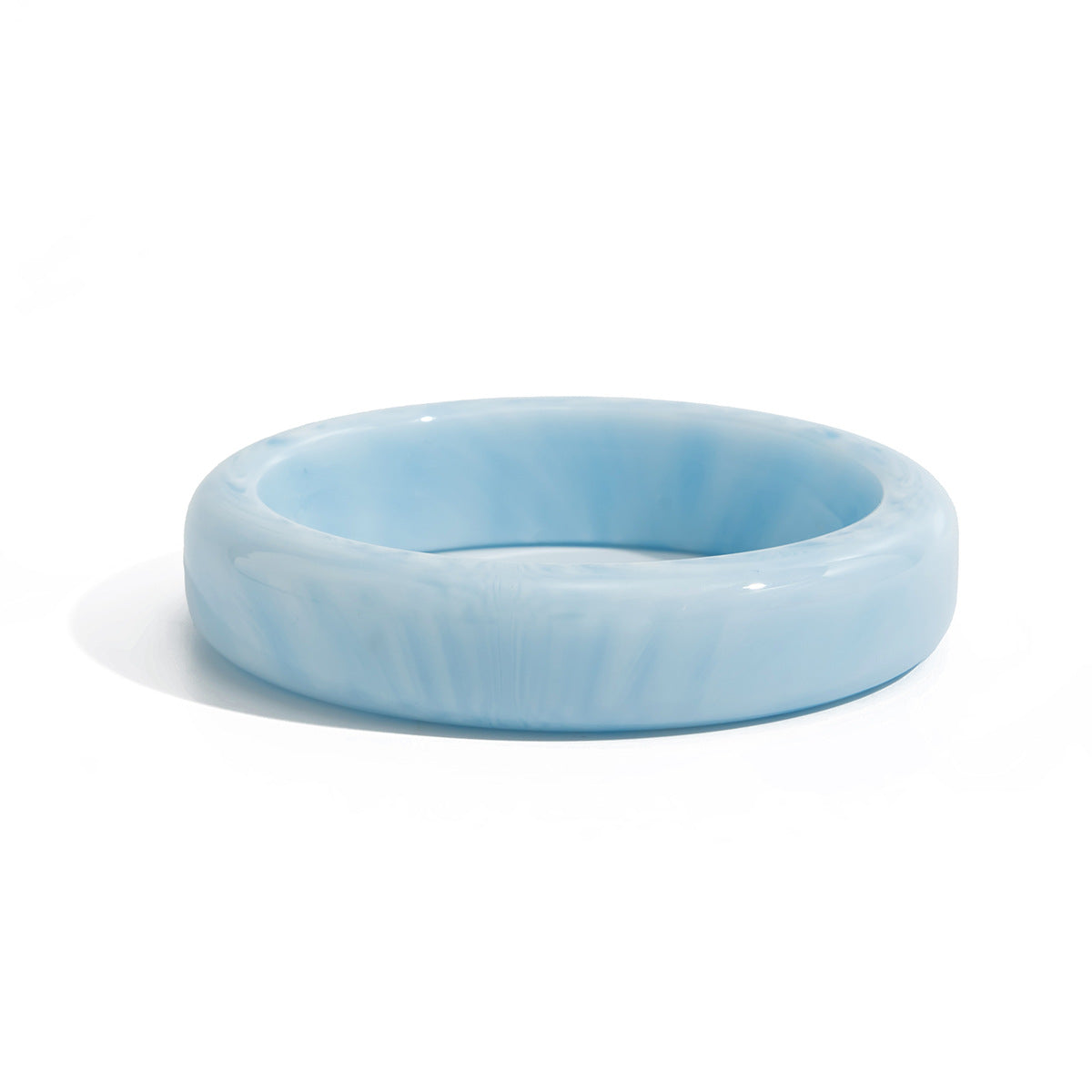 Multicolor Gradient Geometric Resin Bangle Bracelet for Women