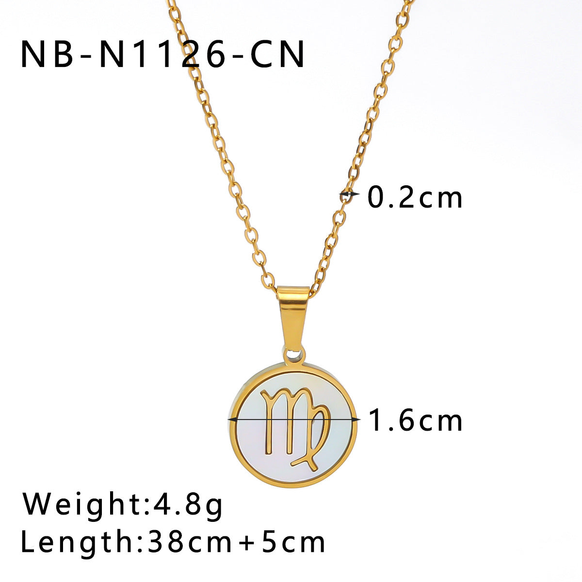Vintage-Inspired Zodiac Pendant Necklace for Women with Titanium Steel Charm, Geometric and Floral Design, 18K Vacuum Plated Stainless Steel Snake Chain