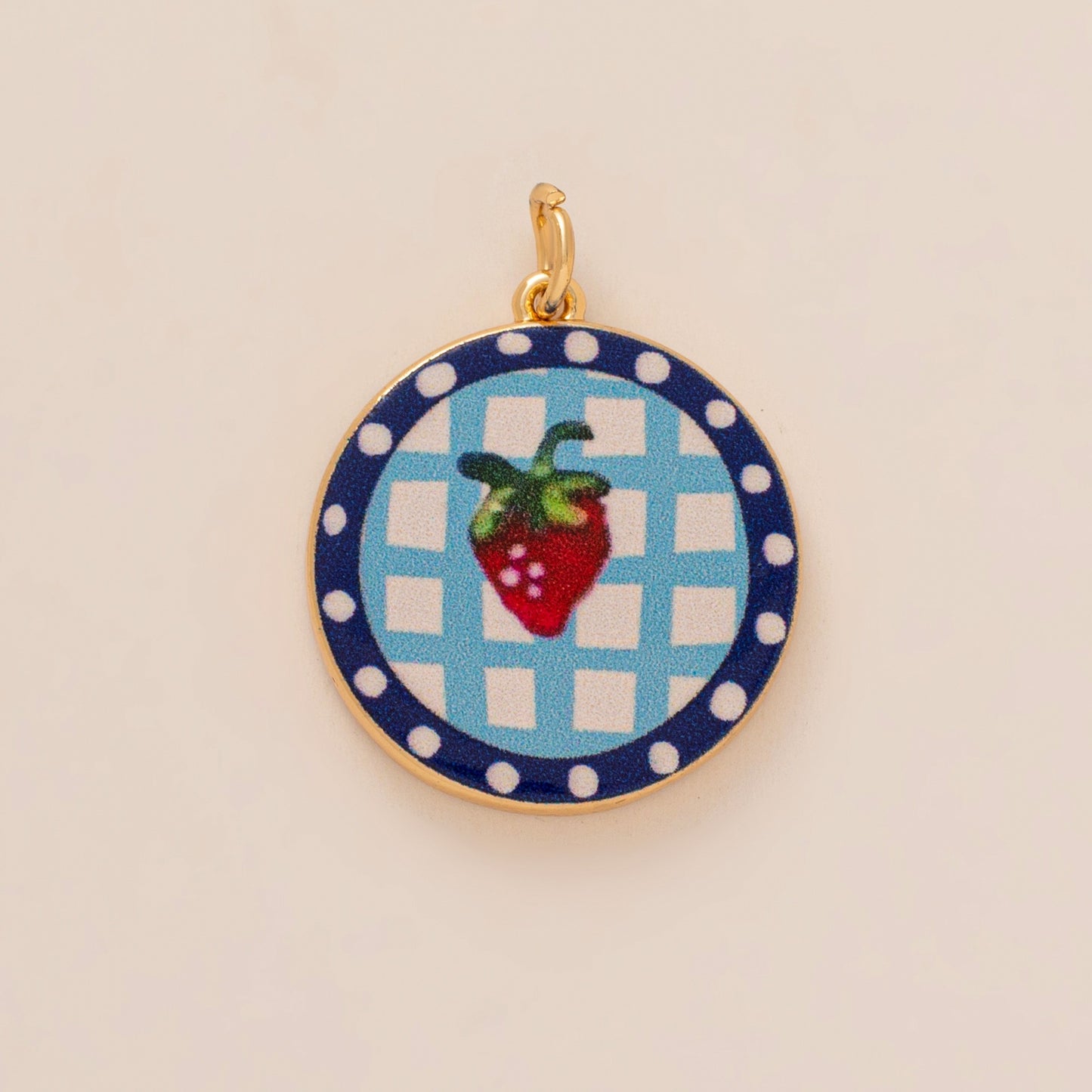 Sweet Floral Heart Brass Plated Drip Oil Charm Bar