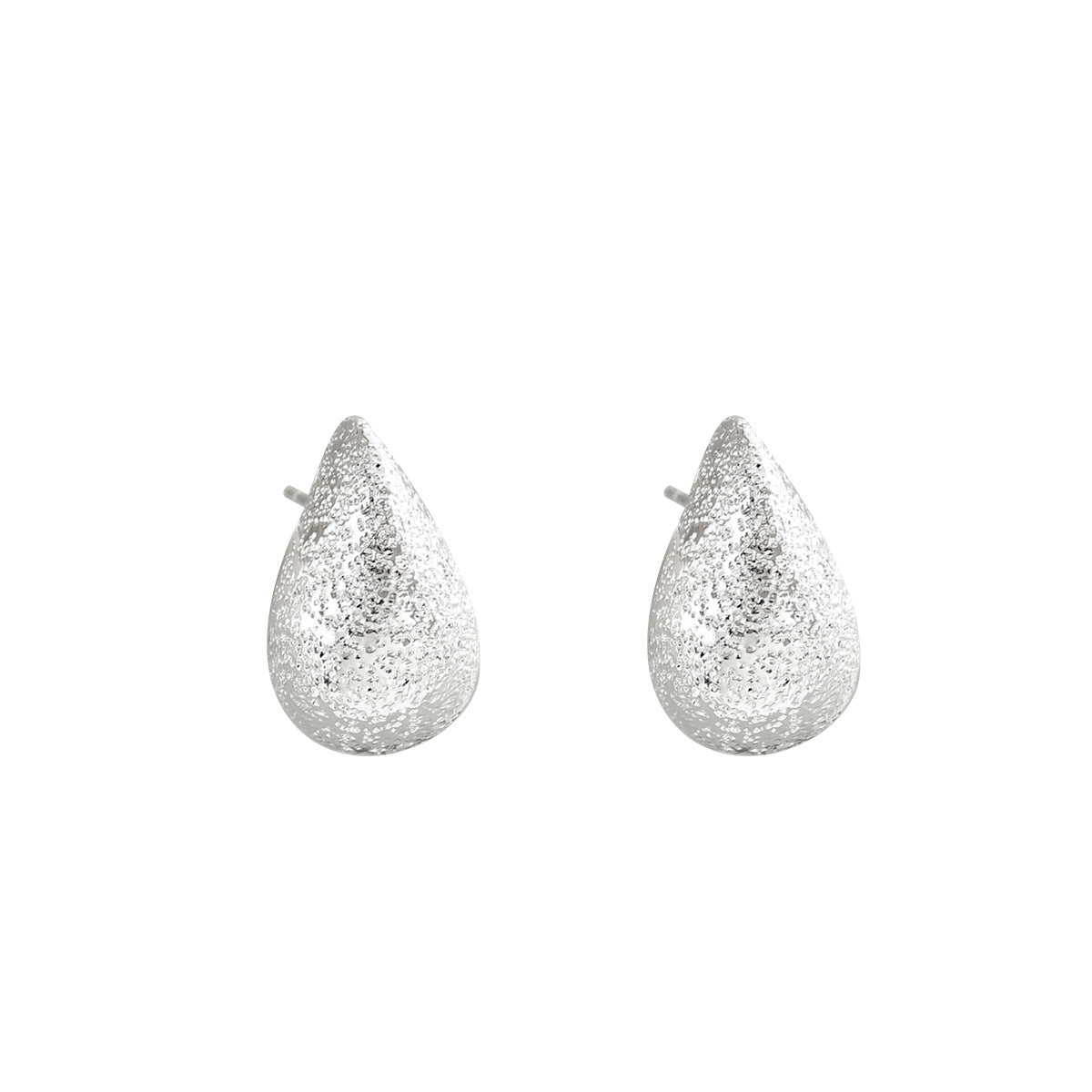 Pendientes minimalistas geométricos en forma de gota para mujer con baño de cobre y postes de acero inoxidable