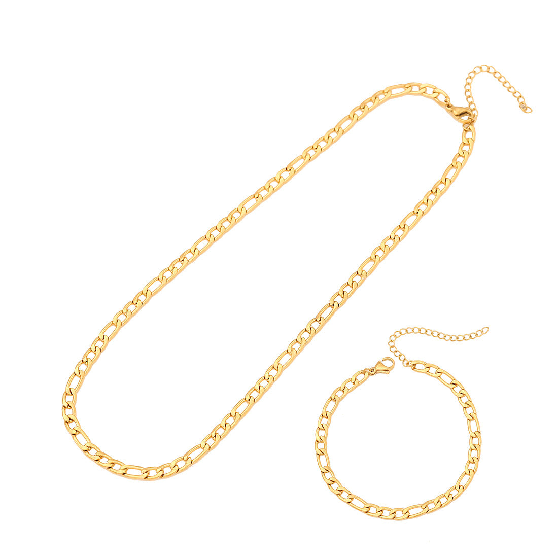 Elegante set collana con pendente a cuore in acciaio inossidabile placcato da donna
