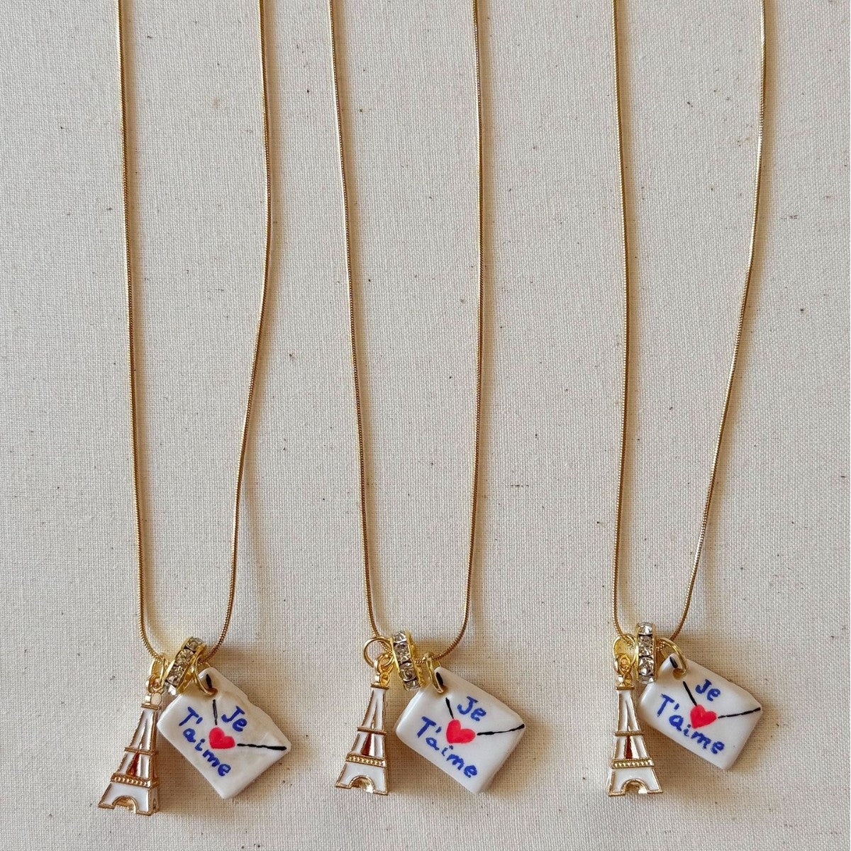 Minimalist Vintage Heart Lemon 18K Gold Plated Drip Oil Stainless Steel Charm Bar