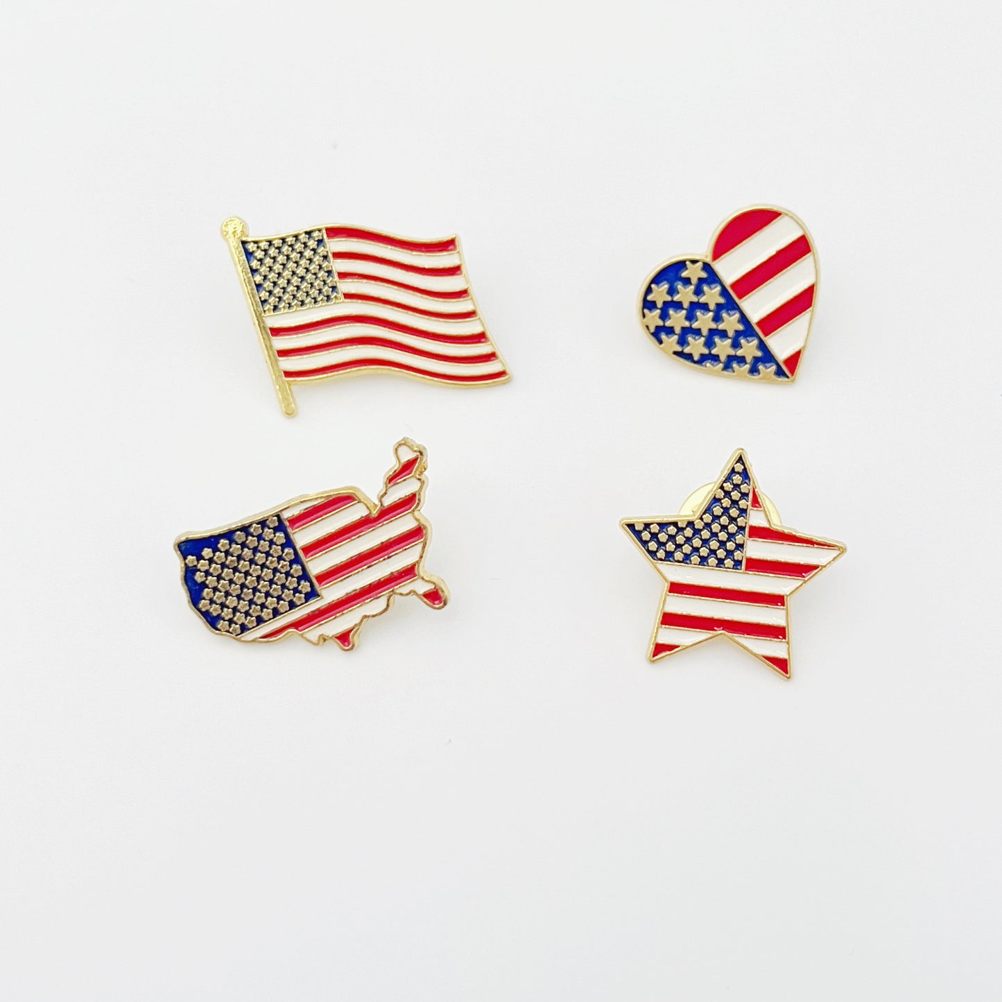 Fashion Business Drip Oil Zinc Alloy Star Heart Brooch Pin for Unisex
