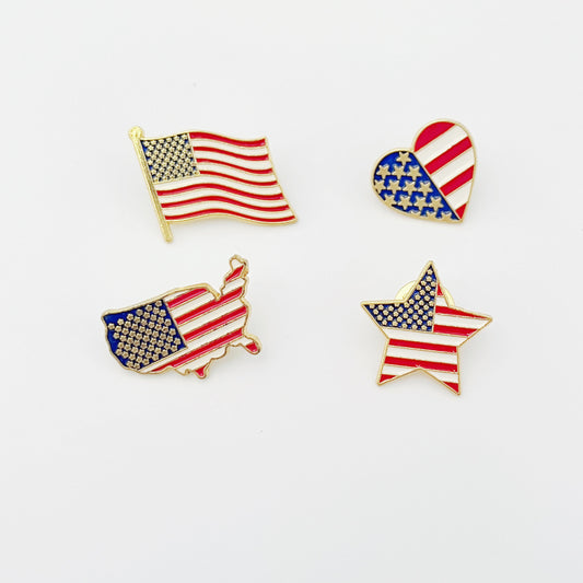 Fashion Business Drip Oil Zinc Alloy Star Heart Brooch Pin for Unisex