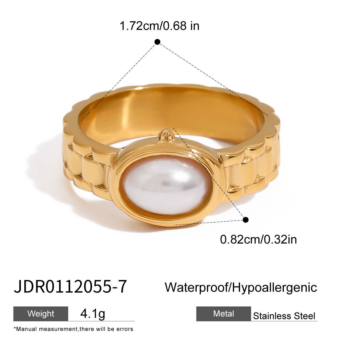 Anello Geometrico in Acciaio Inox con Finitura Placcata e Dettaglio Floreale da Donna Gioielli Minimalisti di Lusso