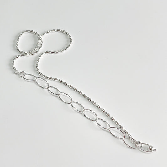 Collar con colgante geométrico de plata de ley 925 para mujer, joyería minimalista estilo vintage