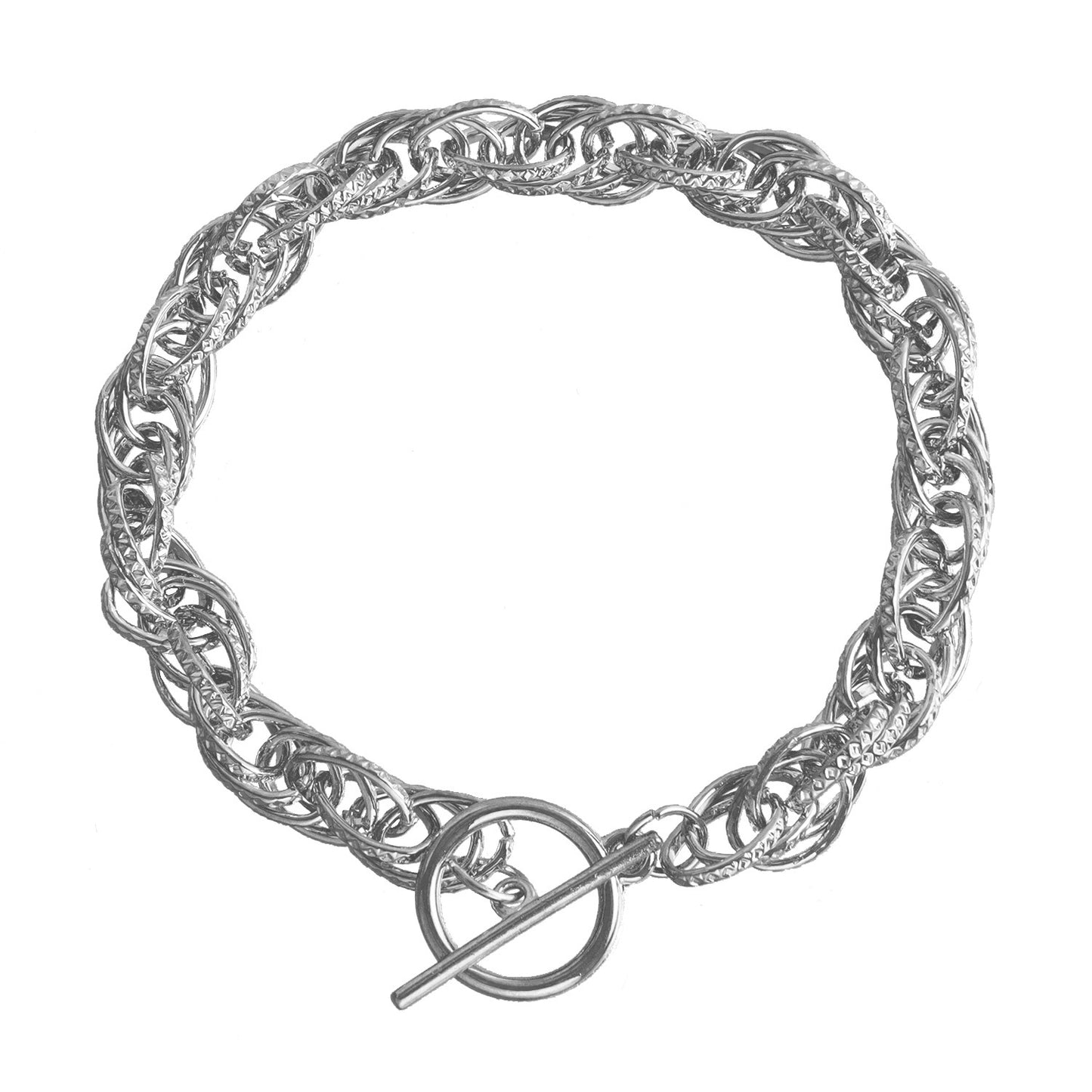Minimalist Geometric Black and White Mother-of-Pearl Bracelet for Women with Alloy Chain and Plated Finish