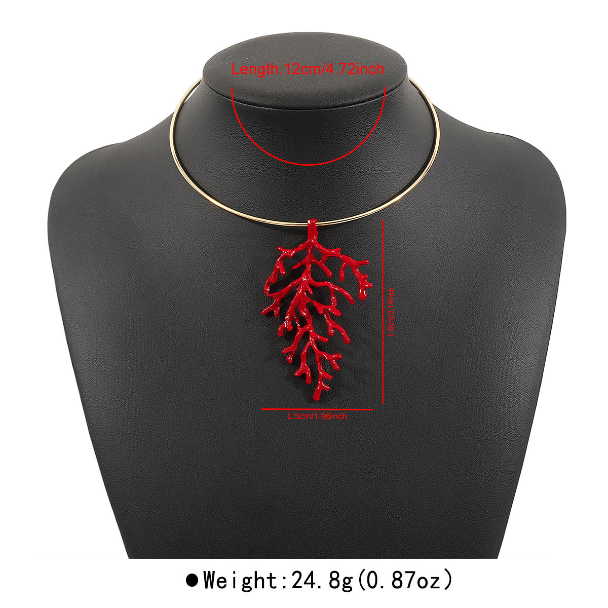 Collar Gargantilla Minimalista de Aleación en Forma de Árbol para Mujer con Motivo de Hoja Botánica Natural