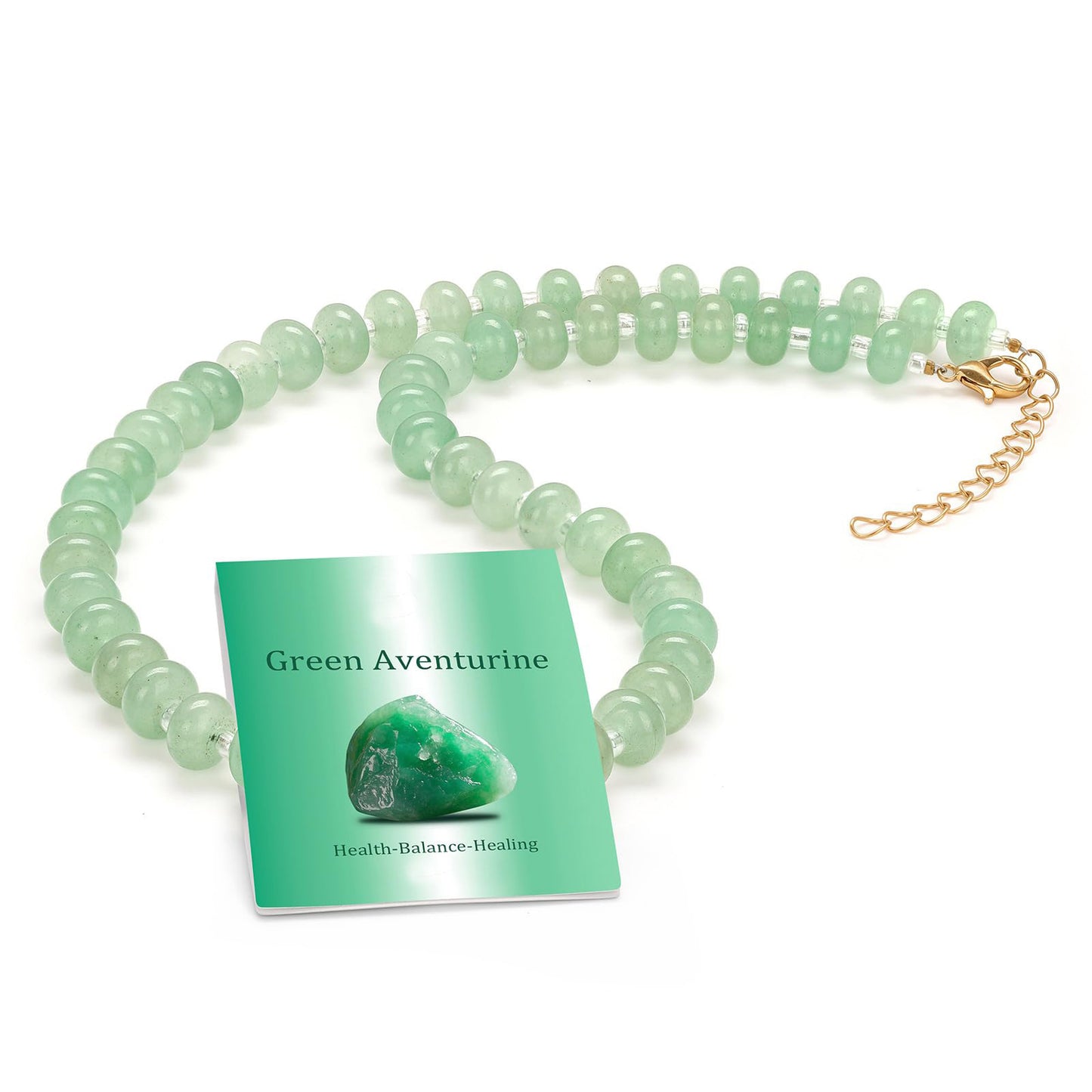 Casual 8mm Round Crystal Beaded Necklace for Women