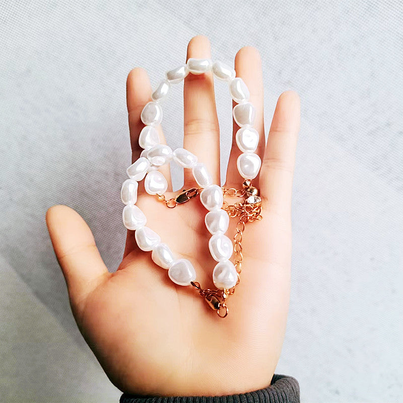 Minimalist Sweet Heart Shape Pearl Bracelet for Women