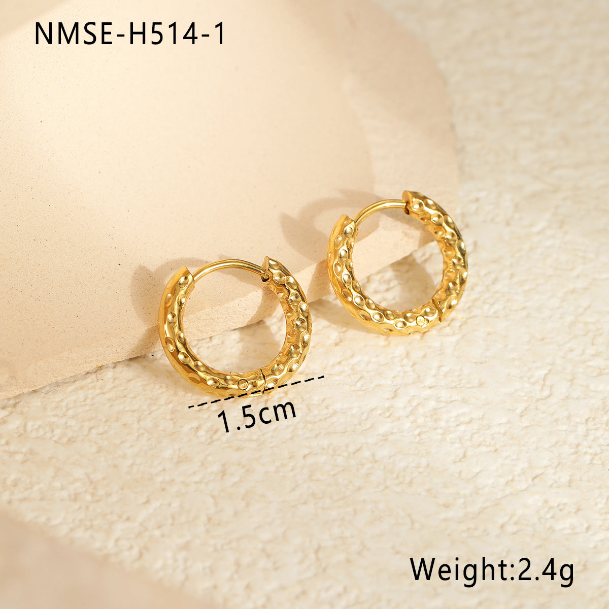 Pendientes de Aro Minimalistas Geométricos de Acero Inoxidable con Baño de Oro y Plata para Mujer