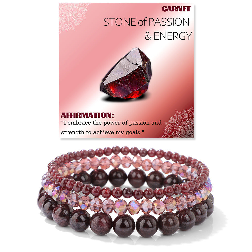 Minimalist Sweet Geometric Gemstone Beaded Stretch Bracelet Set