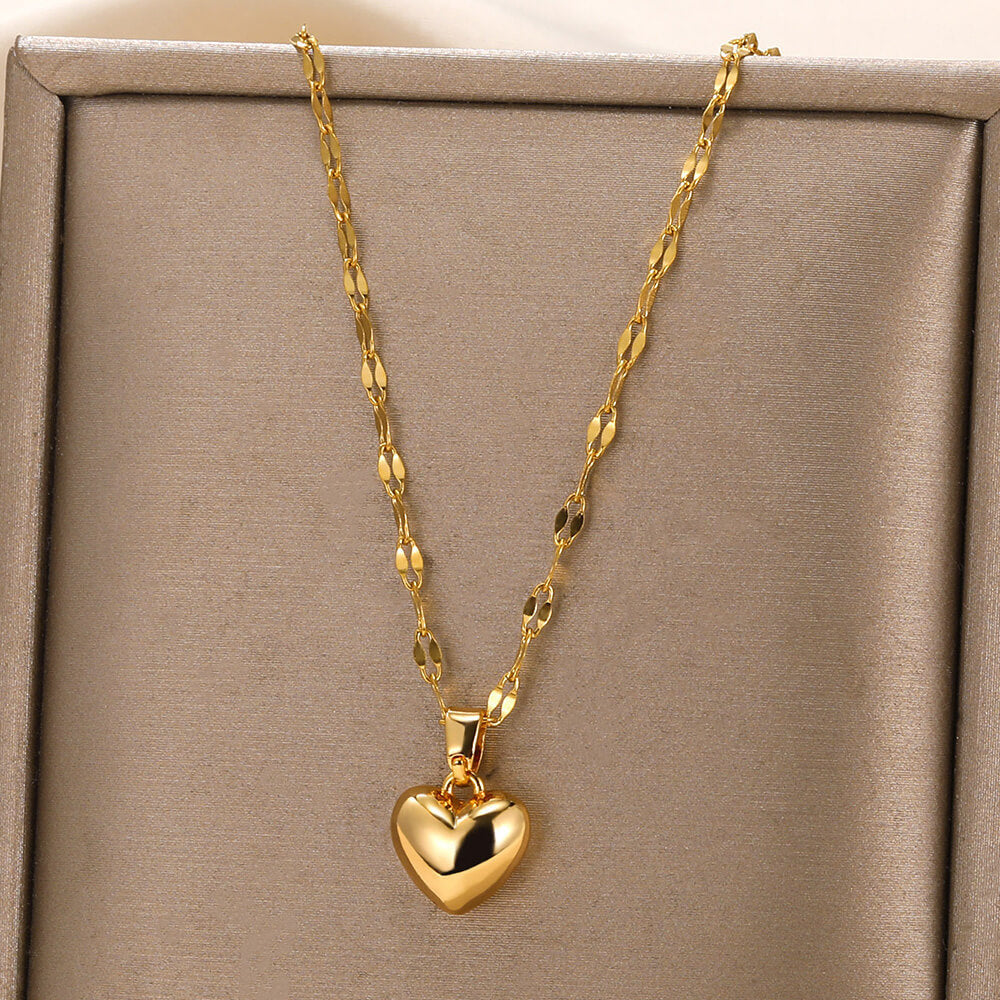 Collar con colgante de aleación redonda de varias capas y cadena singapur