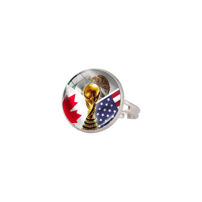 Anello sportivo geometrico in lega placcata, unisex, fascia regolabile