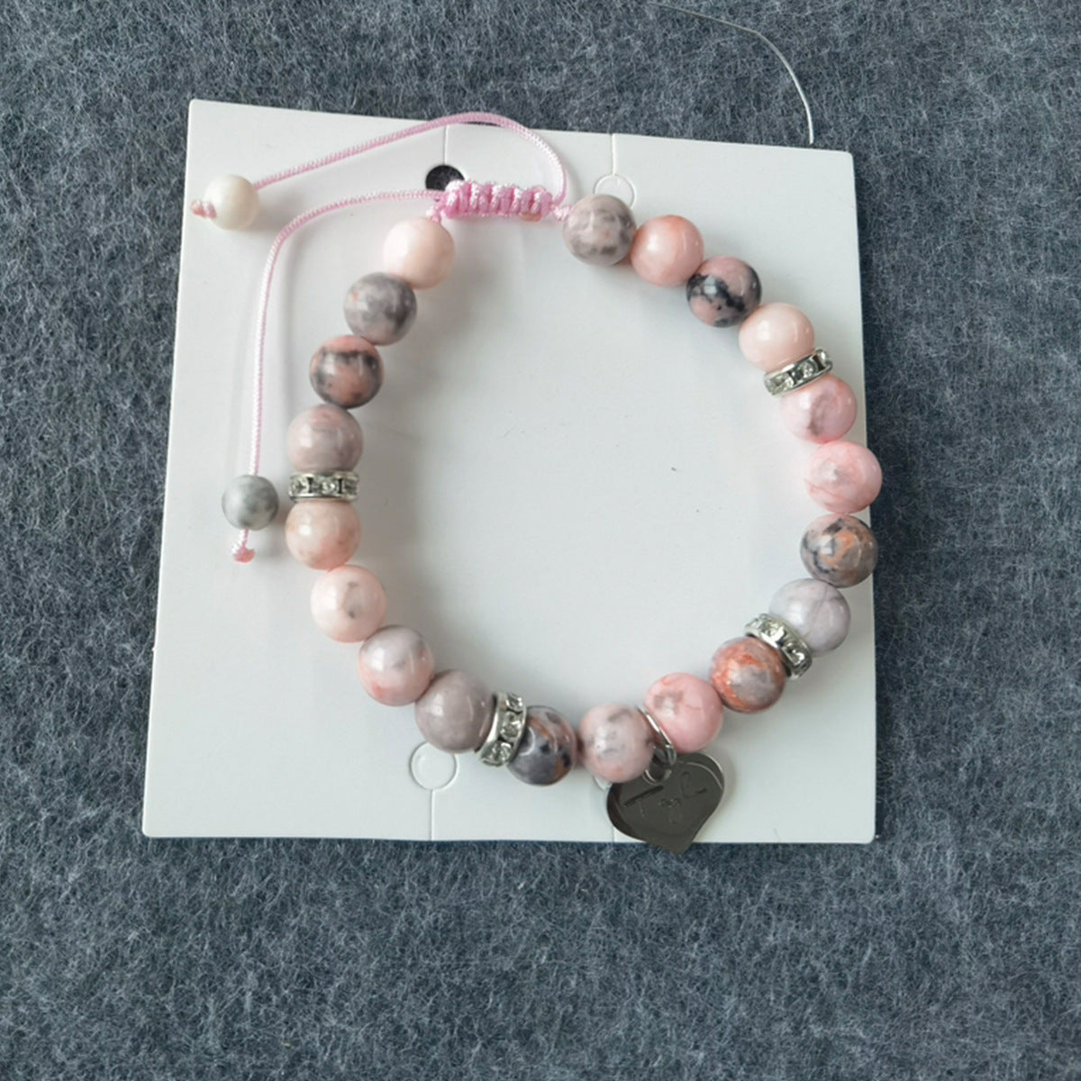 Casual Letter Resin Agate Bracelet Set Leopard Print Unisex Handmade