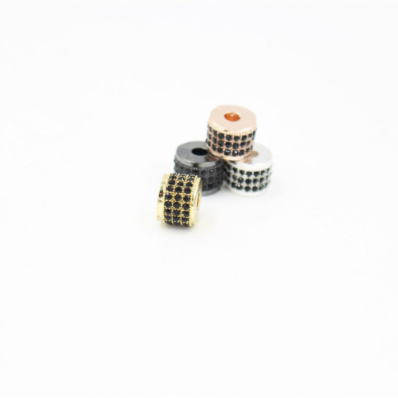 Plated Alloy Rhinestone Charm Bar