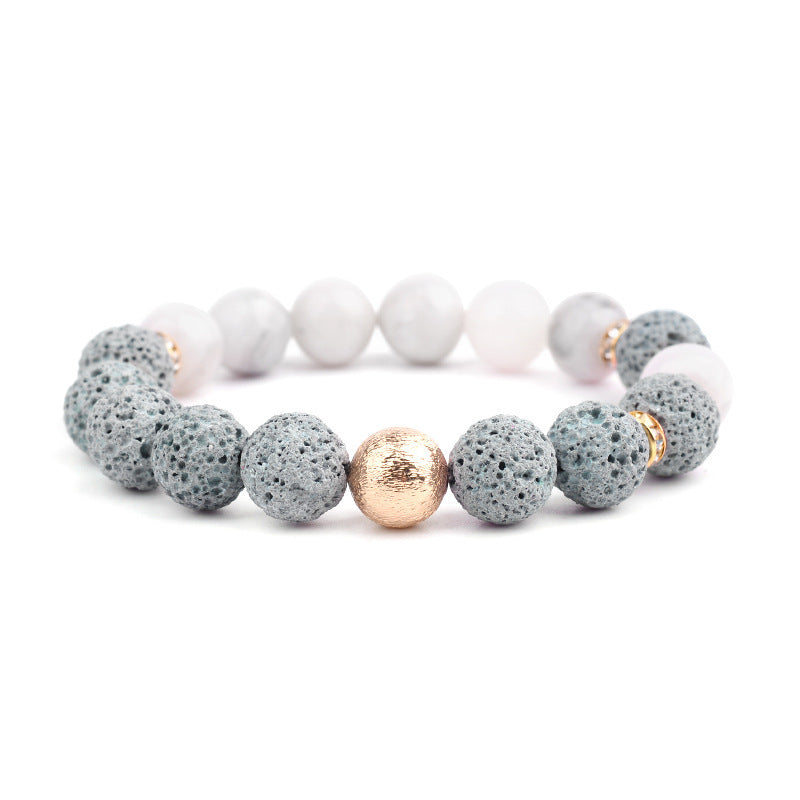 Sweet Geometric Agate Baking Varnish Bracelet for Women