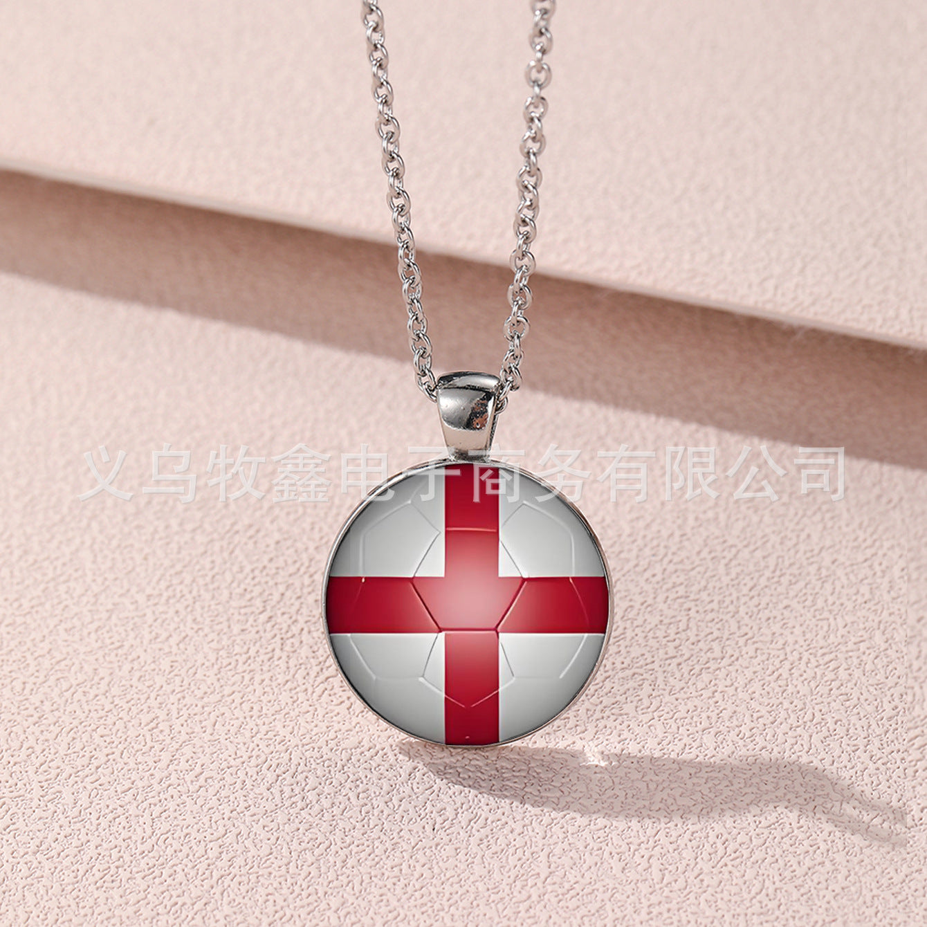 Geometric Cartoon Alloy Pendant Necklace Unisex World Cup Commemorative Jewelry