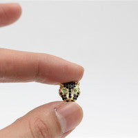 Plated Alloy Rhinestone Charm Bar