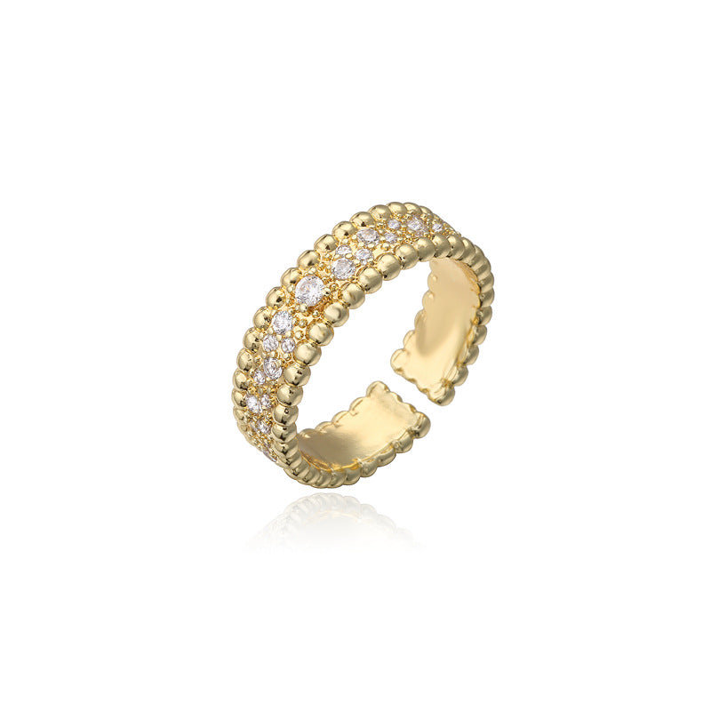 Vintage Bohemian Geometric Brass Plated Ring for Women