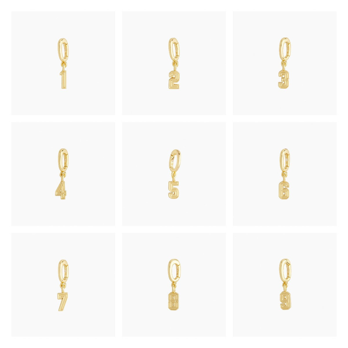Minimalist Number Stainless Steel PVD Plated Pendant Charm Bar for Unisex